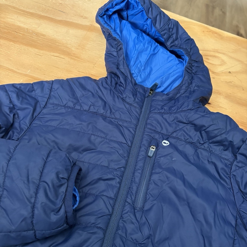 Vineyard Vines Performance Hooded Mountain Weekend Puffer Coat Navy Blue S 8-10